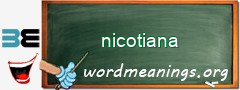 WordMeaning blackboard for nicotiana